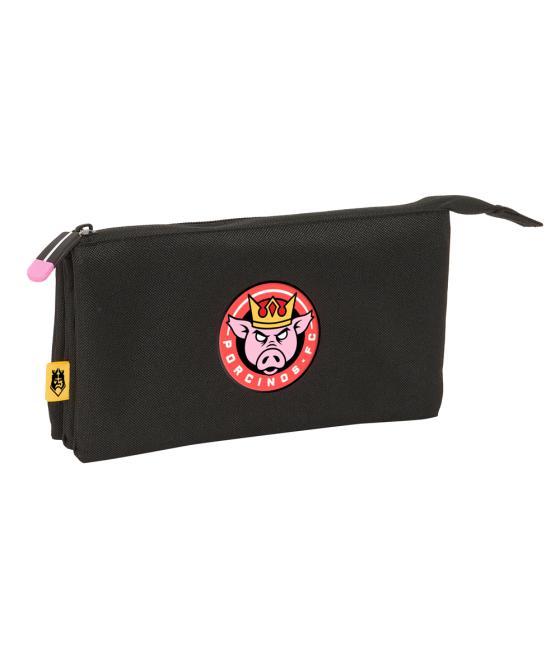 Bolso escolar portatodo safta triple kings league porcinos 120x220x30 mm