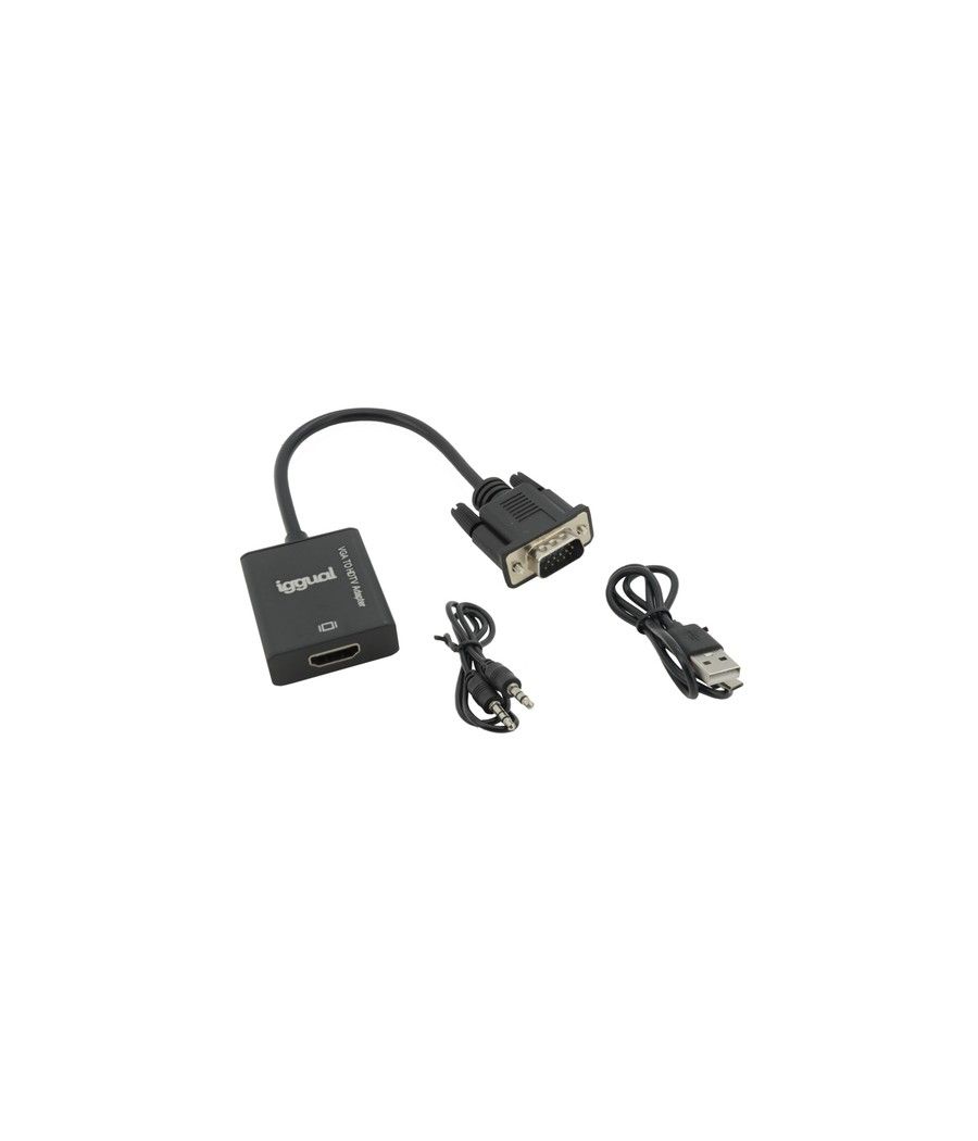 iggual Adaptador VGA a HDMI + audio + microUSB - Imagen 3