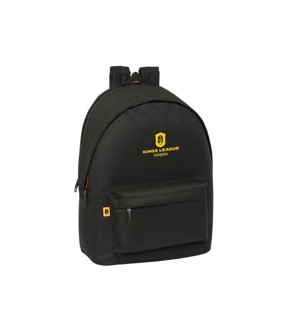 Mochila safta doble para portatil 15,6\" + usb kings league school collection 440x310x180 mm