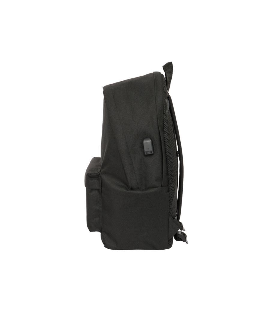 Mochila safta doble para portatil 15,6\" + usb kings league school collection 440x310x180 mm