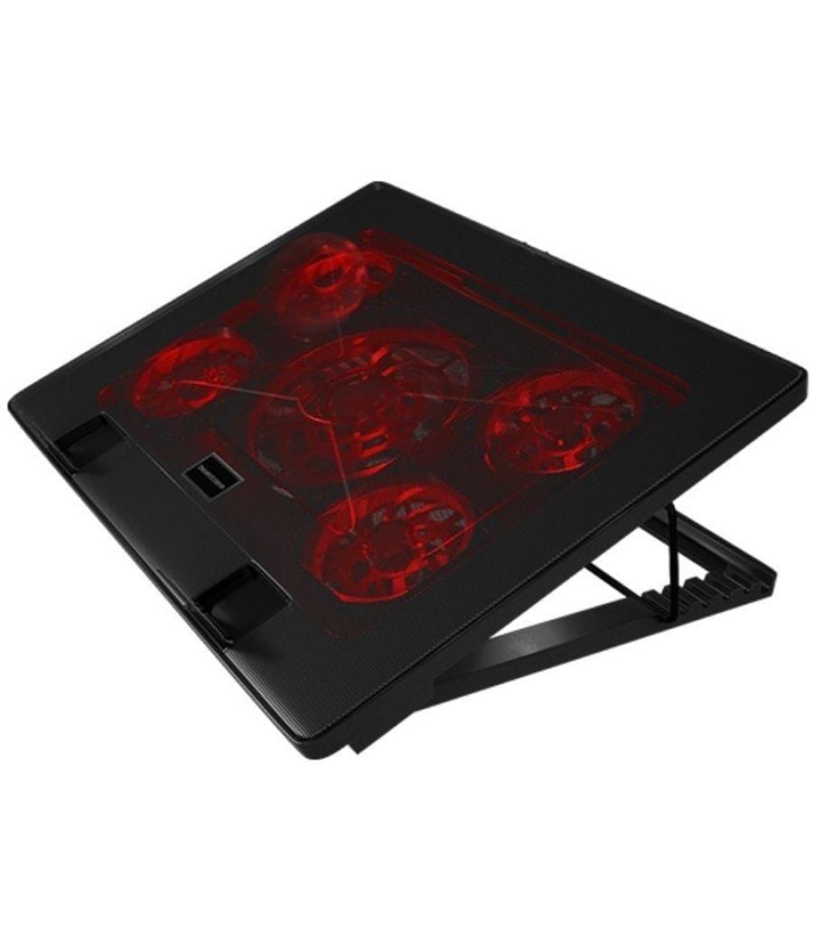 Soporte refrigerante mars gaming mnbc2 para portátiles hasta 17.3'/ iluminación led