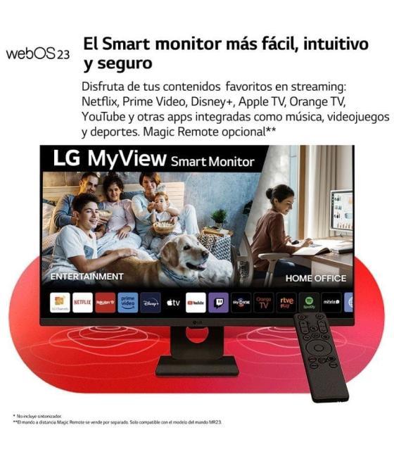 Smart monitor lg myview 32sr50f-b 31.5'/ full hd/ smart tv/ multimedia/ negro