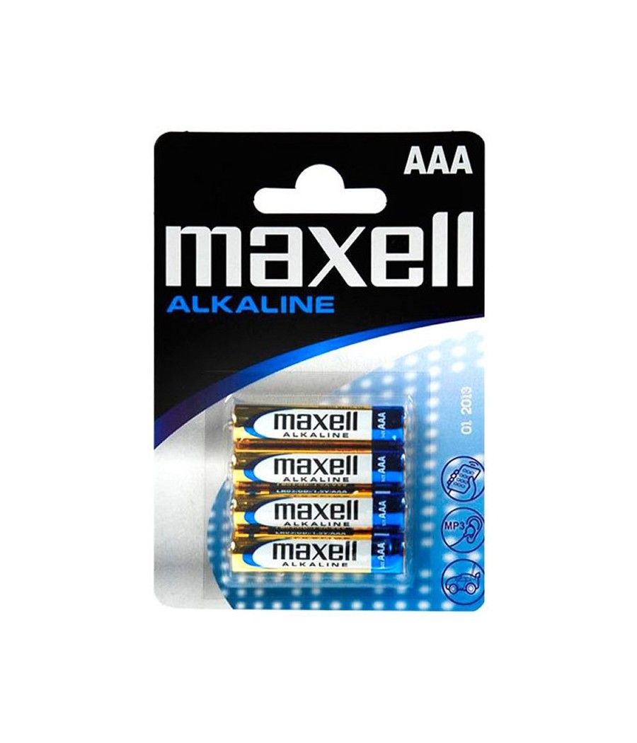 Maxell Pila Alcalina 1.5V Tipo AAA Pack4 - Imagen 1