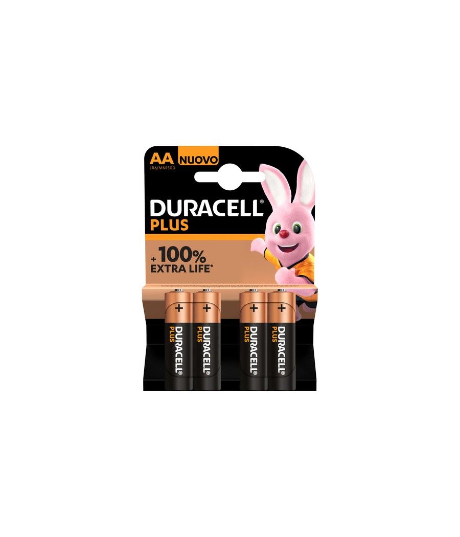 Duracell Pila Alcalina Plus Power LR6 AA Pack-4 - Imagen 1