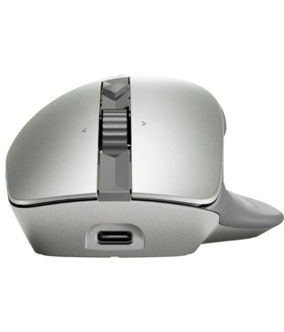 Ratón inalámbrico por bluetooth hp 930 creator/ batería recargable/ hasta 4000 dpi/ plata