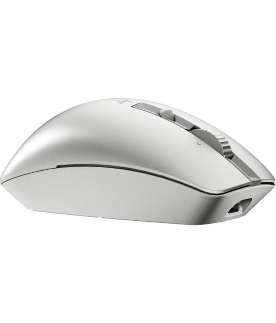 Ratón inalámbrico por bluetooth hp 930 creator/ batería recargable/ hasta 4000 dpi/ plata