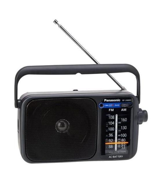 Panasonic radio am/fm, altavoz, entrada auriculares negro