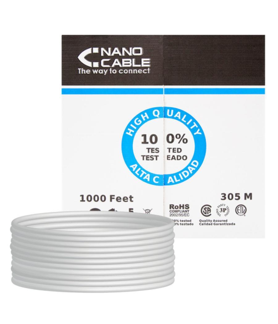 Nanocable - cable de red bobina 305m rj45 cat5e utp rígido awg24