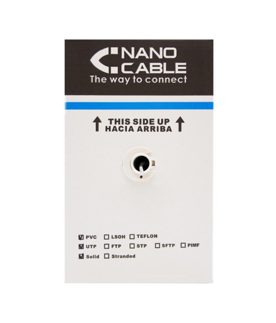 Nanocable - cable de red bobina 305m rj45 cat5e utp rígido awg24