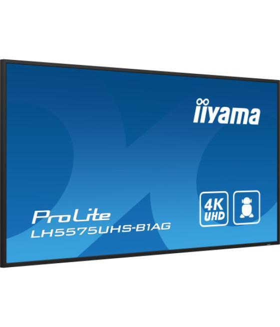 Iiyama prolite pantalla plana para señalización digital 138,7 cm (54.6") lcd wifi 500 cd / m² 4k ultra hd negro procesador incor