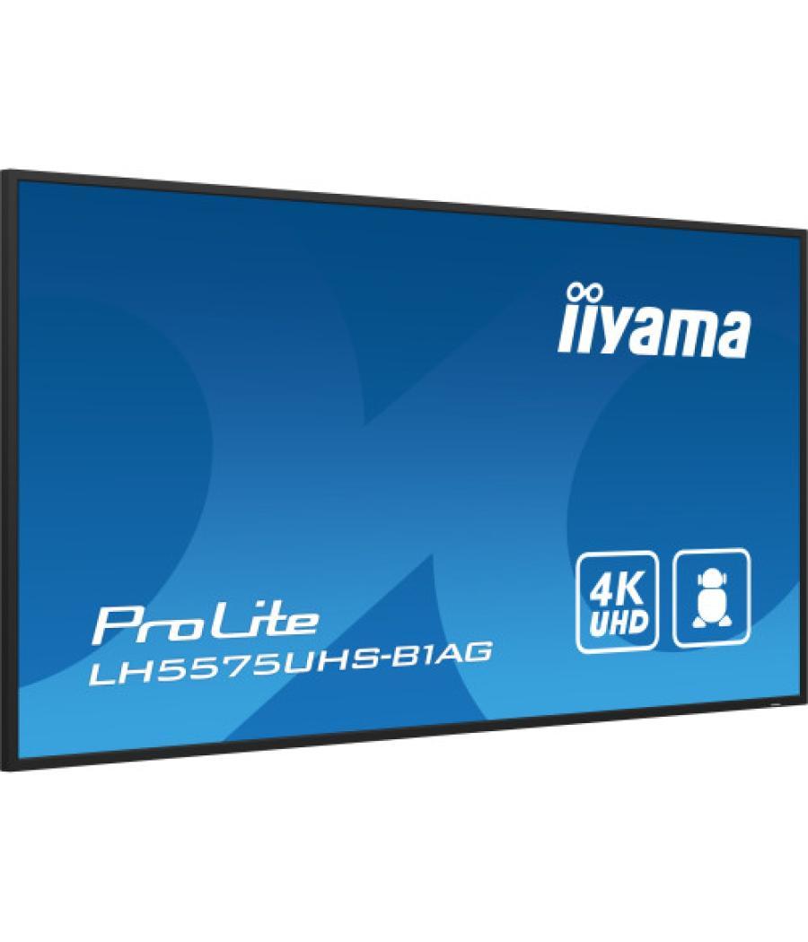 Iiyama prolite pantalla plana para señalización digital 138,7 cm (54.6") lcd wifi 500 cd / m² 4k ultra hd negro procesador incor