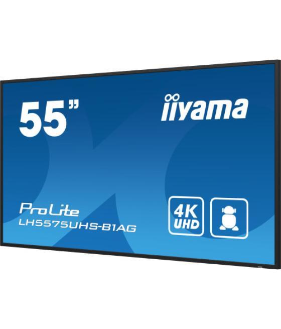 Iiyama prolite pantalla plana para señalización digital 138,7 cm (54.6") lcd wifi 500 cd / m² 4k ultra hd negro procesador incor