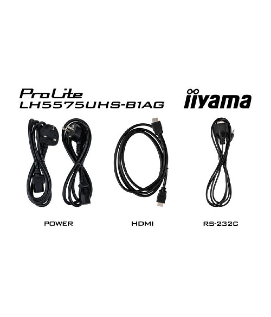 Iiyama prolite pantalla plana para señalización digital 138,7 cm (54.6") lcd wifi 500 cd / m² 4k ultra hd negro procesador incor