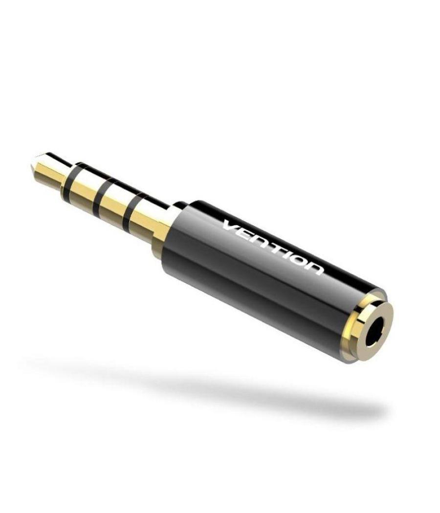 Adaptador audio jack 3.5/m jack 2.5/h negro vention