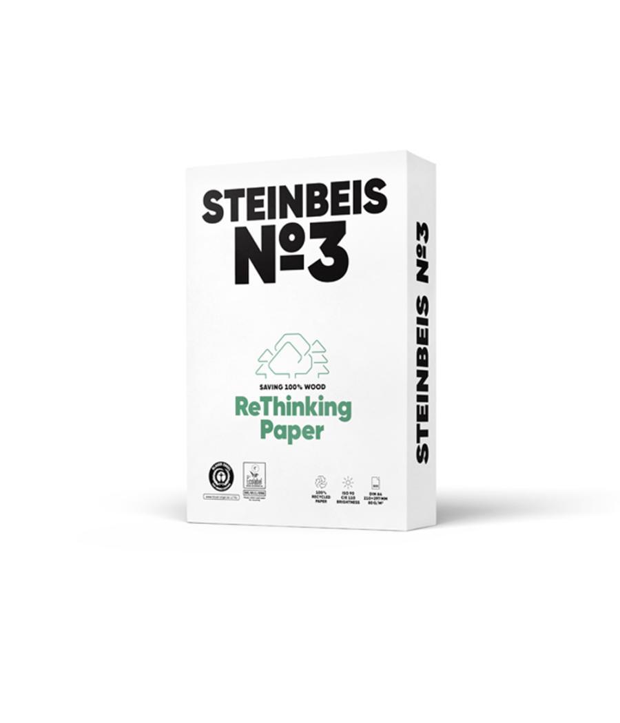 Papel fotocopiadora steinbeis n.3 100% reciclado din a4 80 gramos paquete de 500 hojas