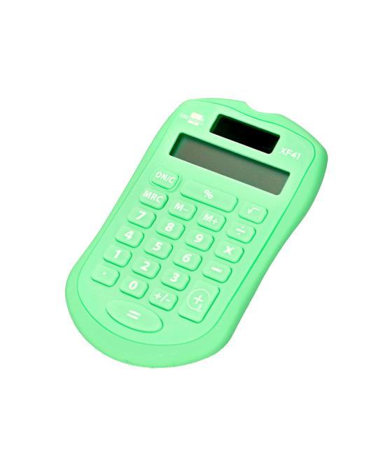 Calculadora liderpapel bolsillo xf42 8 dígitos solar y pilas color verde 94x59,5x10,5mm