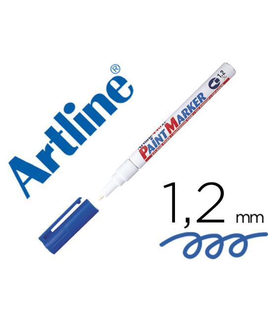 Rotulador artline marcador permanente ek-440 xf azul -punta redonda 1.2 mm -metal caucho y plástico