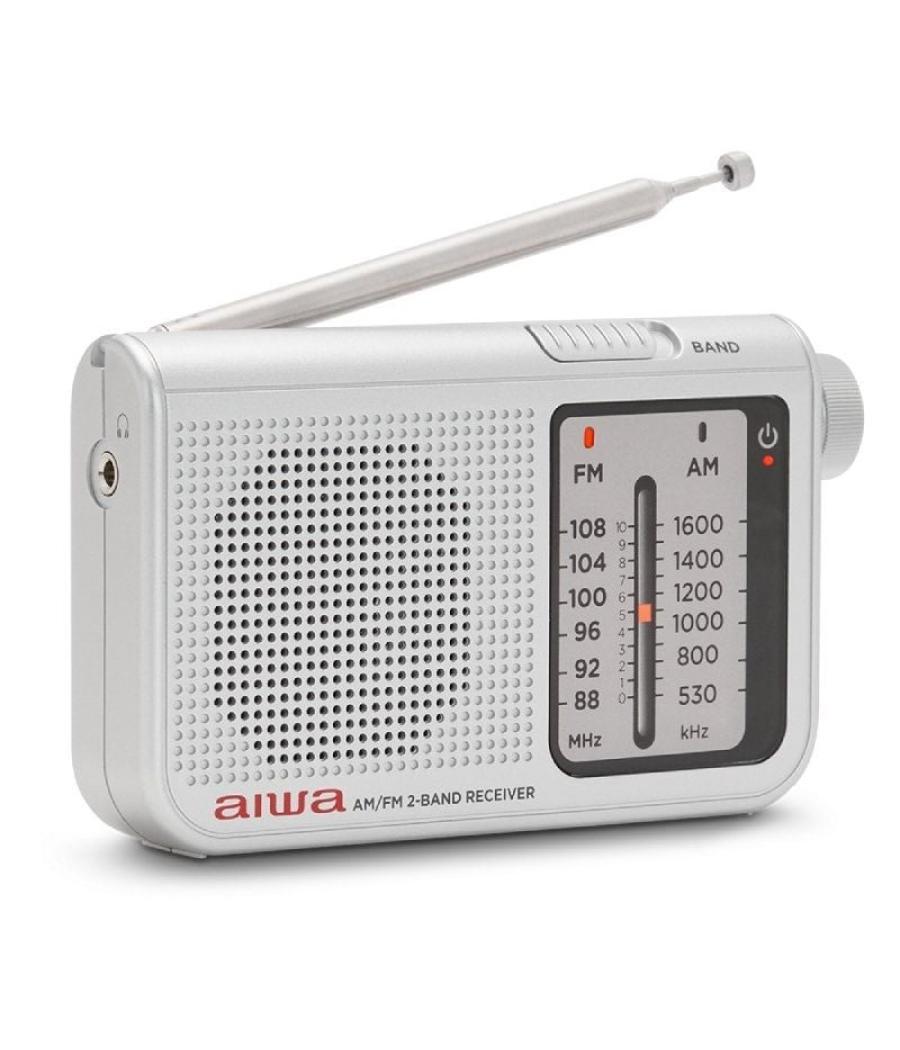 Radio portátil aiwa rs-55sl/ plata