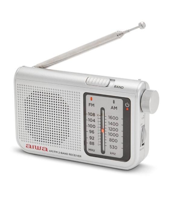 Radio portátil aiwa rs-55sl/ plata