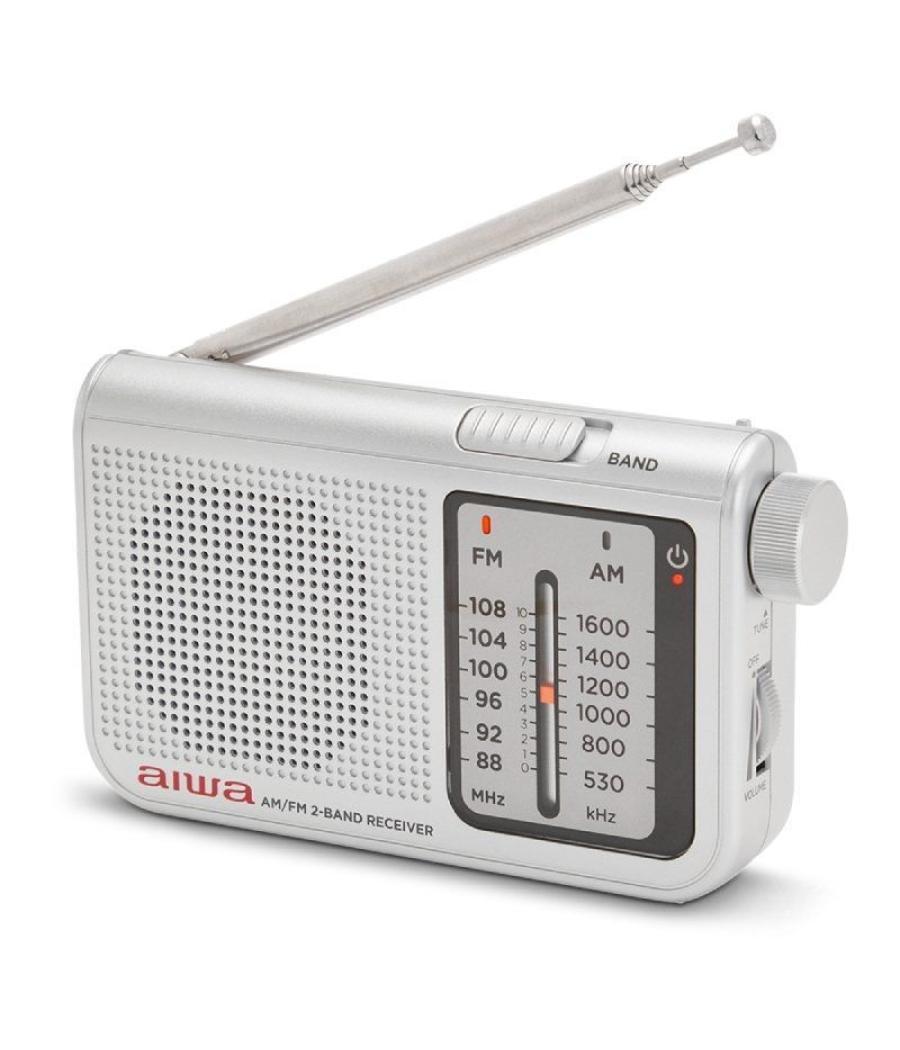 Radio portátil aiwa rs-55sl/ plata