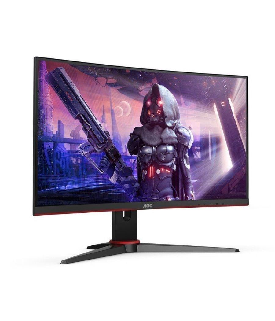 Monitor gaming curvo aoc c24g2ae 23.6'/ full hd/ 1ms/ 165hz/ va/ multimedia/ negro