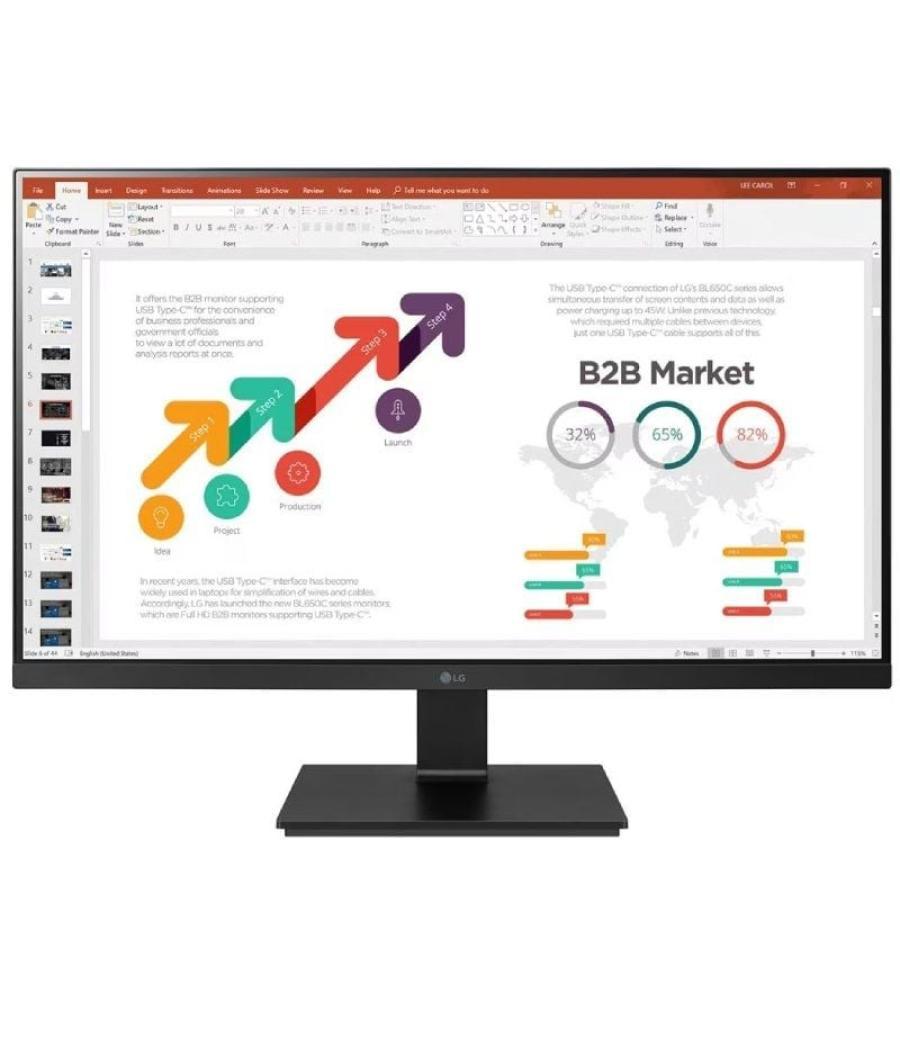 Monitor profesional lg 27bl650c-b 27'/ full hd/ multimedia/ regulable en altura/ negro