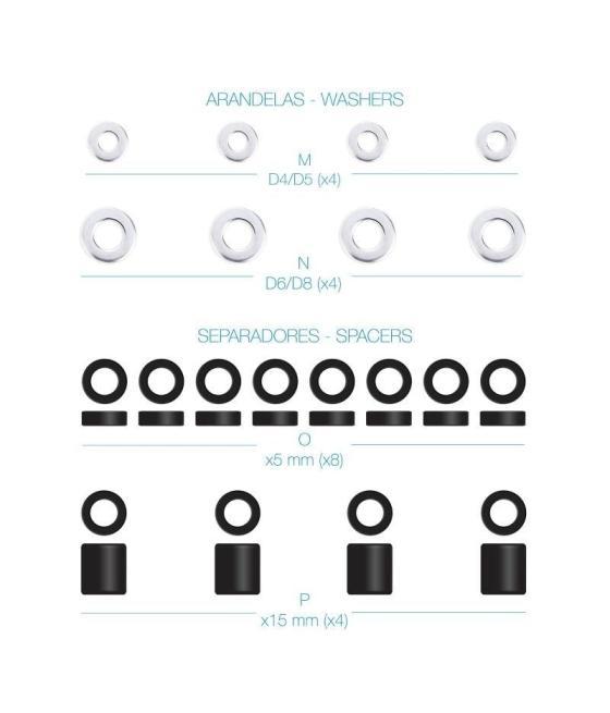 Kit de montaje universal tooq ssk4820 para pantallas con tornillería