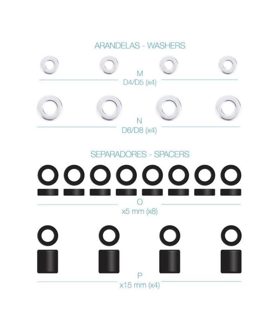 Kit de montaje universal tooq ssk4820 para pantallas con tornillería