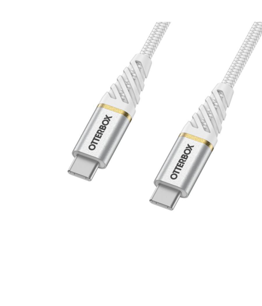 OtterBox Premium Cable USB C-C 1M USB-PD, Cloud Sky White