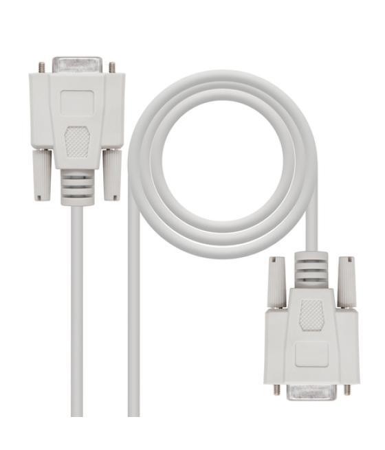 Nanocable - cable serie null modem db9/h a db9/h 1.8m