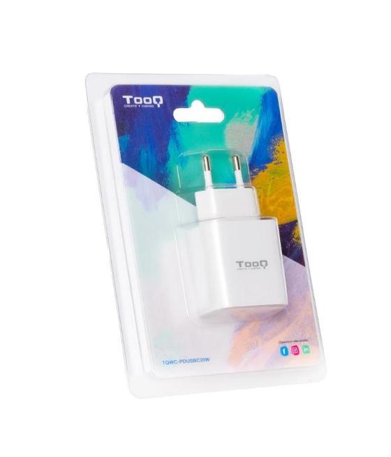 Tooq cargador pared usb-c pd3.0 20w blanco