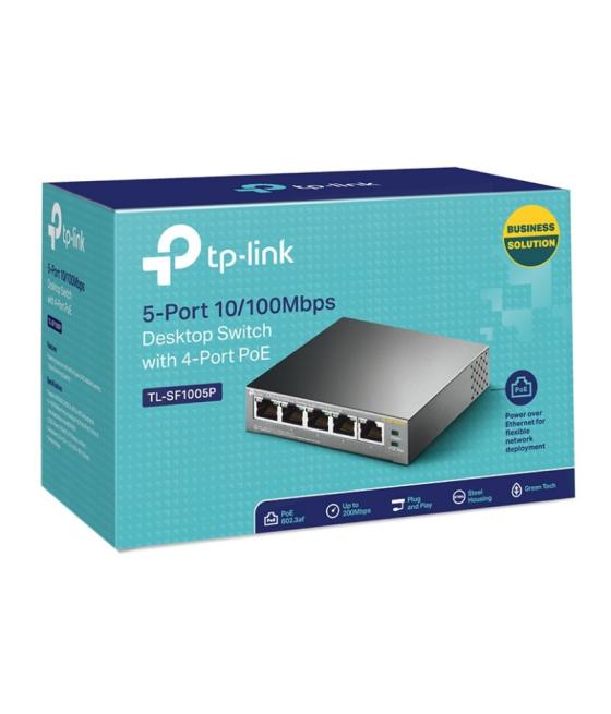 Tp-link tl-sf1005p switch 5x10/100mbps 4xpoe metal