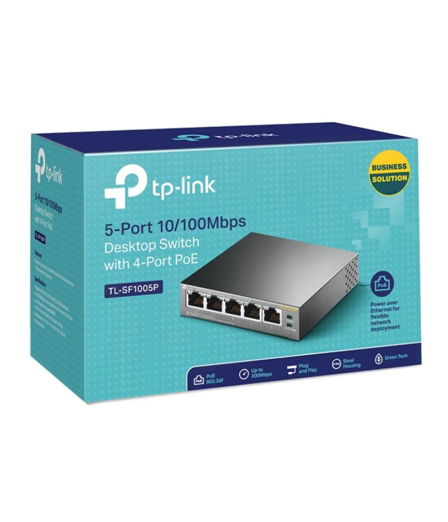 Tp-link tl-sf1005p switch 5x10/100mbps 4xpoe metal