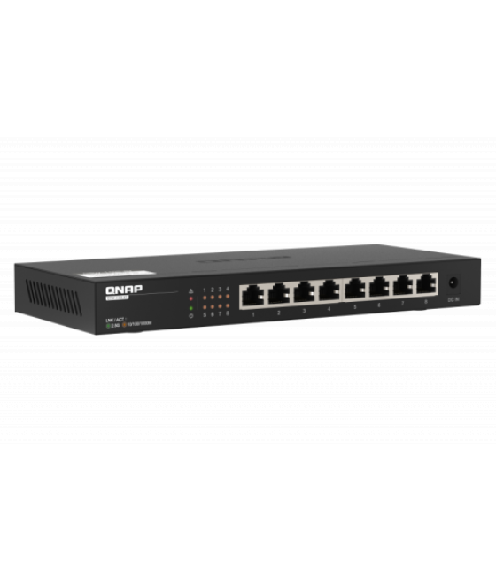 Qnap qsw-1108-8t switch no administrado 2.5g ethernet (100/1000/2500) negro