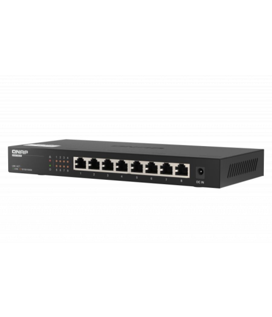 Qnap qsw-1108-8t switch no administrado 2.5g ethernet (100/1000/2500) negro