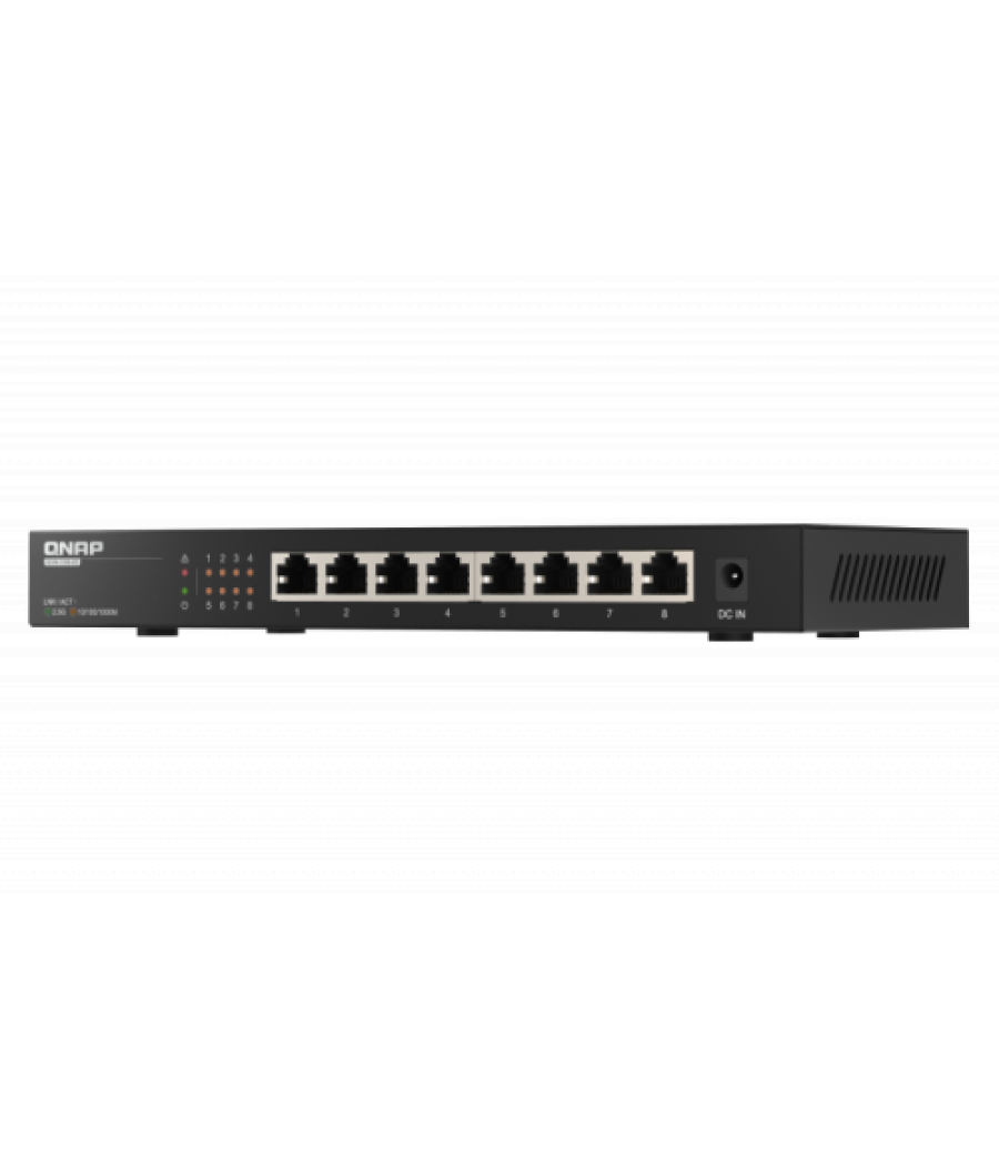 Qnap qsw-1108-8t switch no administrado 2.5g ethernet (100/1000/2500) negro