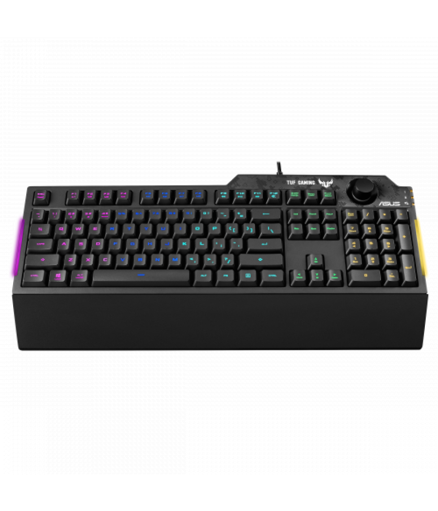 Asus tuf gaming k1 teclado usb inglés, español negro