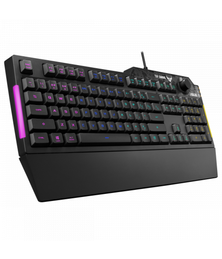 Asus tuf gaming k1 teclado usb inglés, español negro