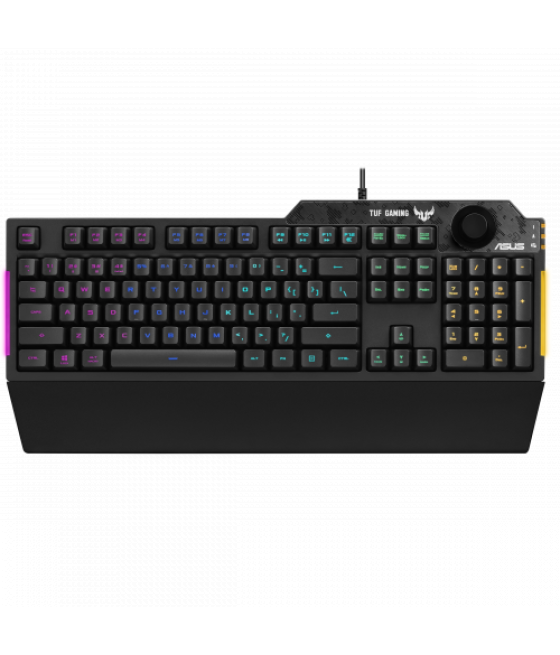 Asus tuf gaming k1 teclado usb inglés, español negro