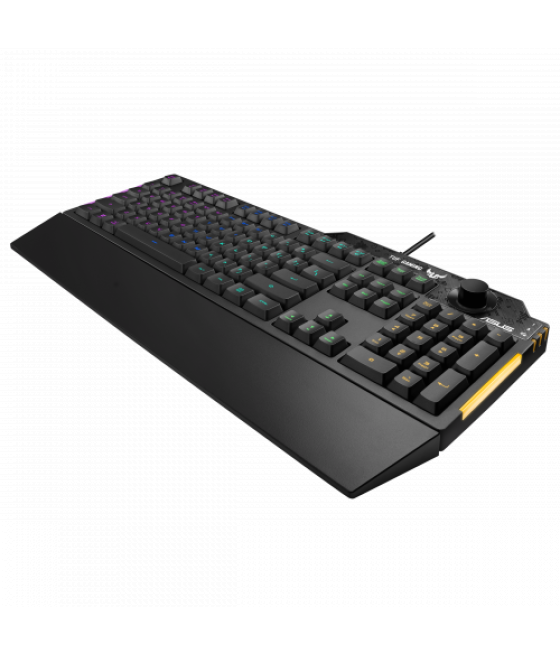 Asus tuf gaming k1 teclado usb inglés, español negro