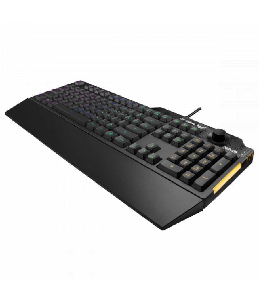 Asus tuf gaming k1 teclado usb inglés, español negro