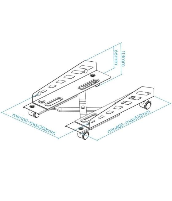 Soporte para pc tooq umcs0024-b/ hasta 25kg