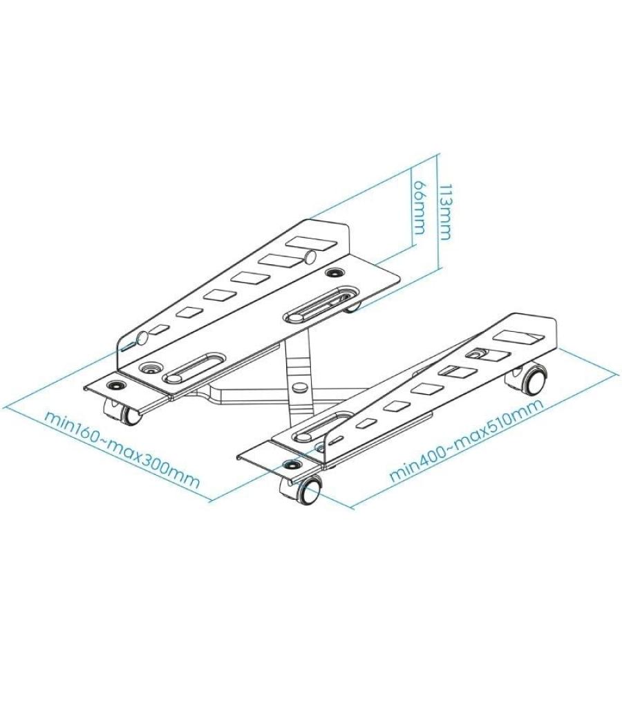 Soporte para pc tooq umcs0024-b/ hasta 25kg