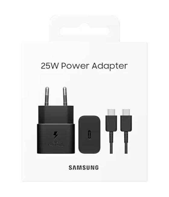 Cargador de pared samsung ep-t2510xbegeu/ 1xusb tipo-c + cable usb tipo-c/ 25w