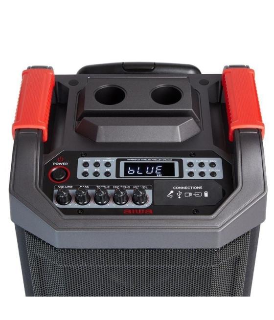 Altavoz portable con bluetooth aiwa fire kbtus-608mkii/ 600w/ 2.0