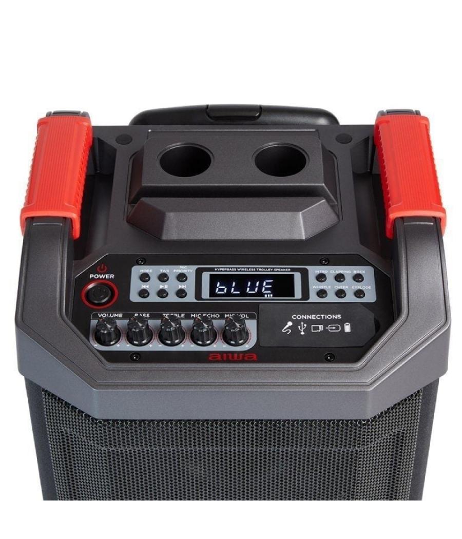 Altavoz portable con bluetooth aiwa fire kbtus-608mkii/ 600w/ 2.0