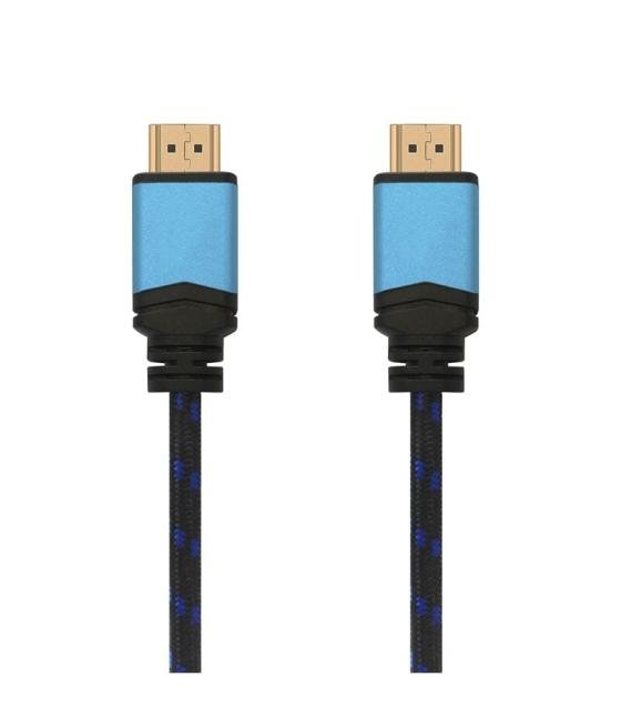 Cable hdmi 2.0 4k aisens a120-0356 v2/ hdmi macho - hdmi macho/ hasta 10w/ 2250mbps/ 1m/ negro/ azul