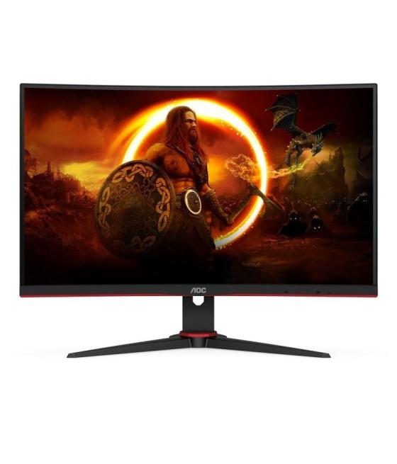 Monitor gaming curvo aoc c27g2ze/bk 27'/ full hd/ 1ms/ 240hz/ va/ negro y rojo