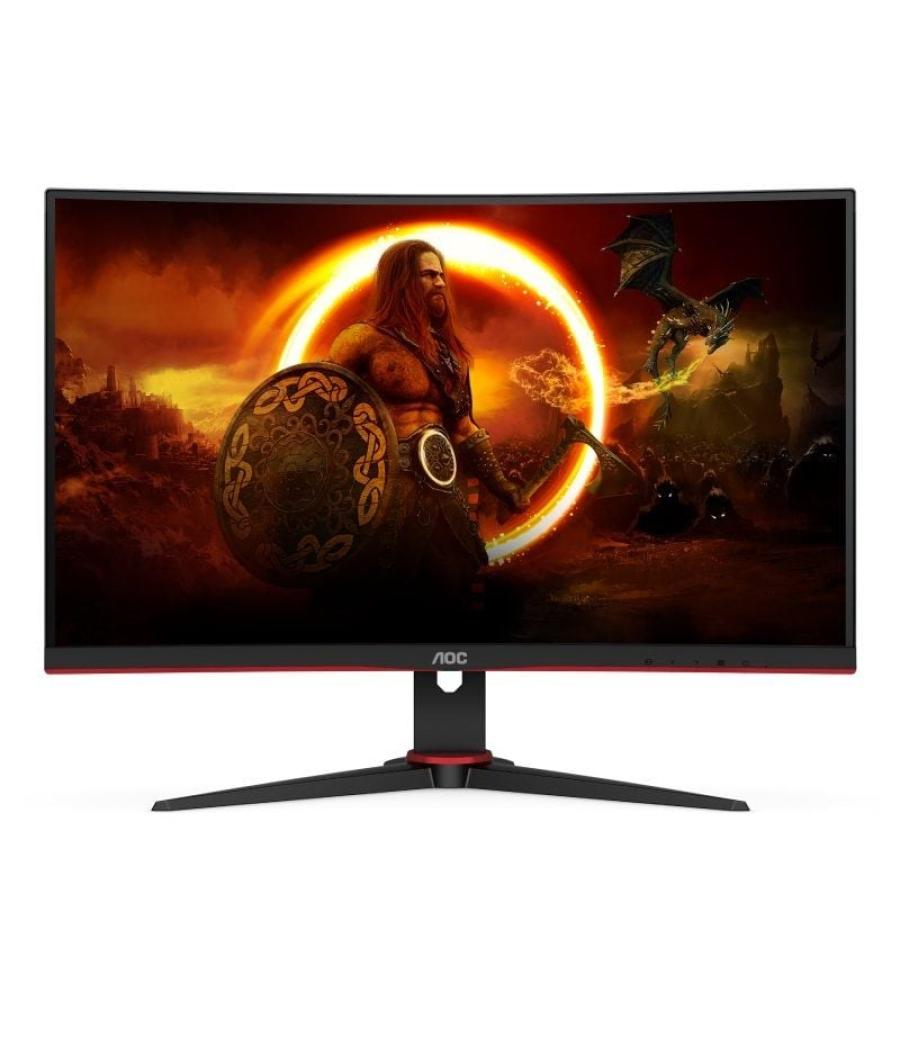 Monitor gaming curvo aoc c27g2ze/bk 27'/ full hd/ 1ms/ 240hz/ va/ negro y rojo