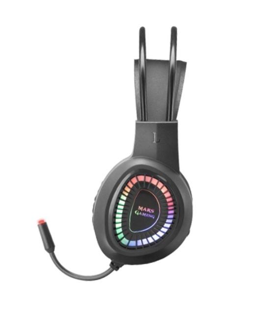 Auriculares gaming con micrófono mars gaming mh220/ jack 3.5/ negros